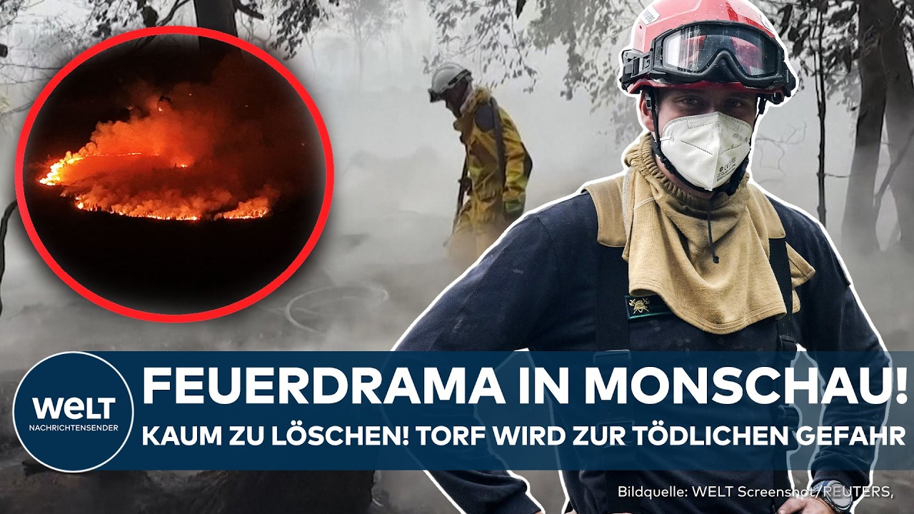 FEUERDRAMA VOR MONSCHAU: Hoher Venn in Flammen! Belgien und Deutschland kämpfen gegen das Feuer!