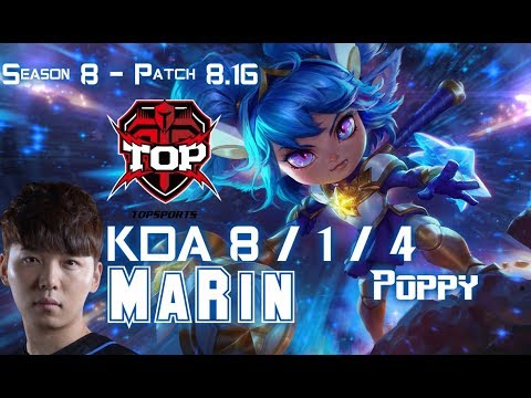 TOP MaRin POPPY vs FIORA Top - Patch 8.16 KR Ranked
