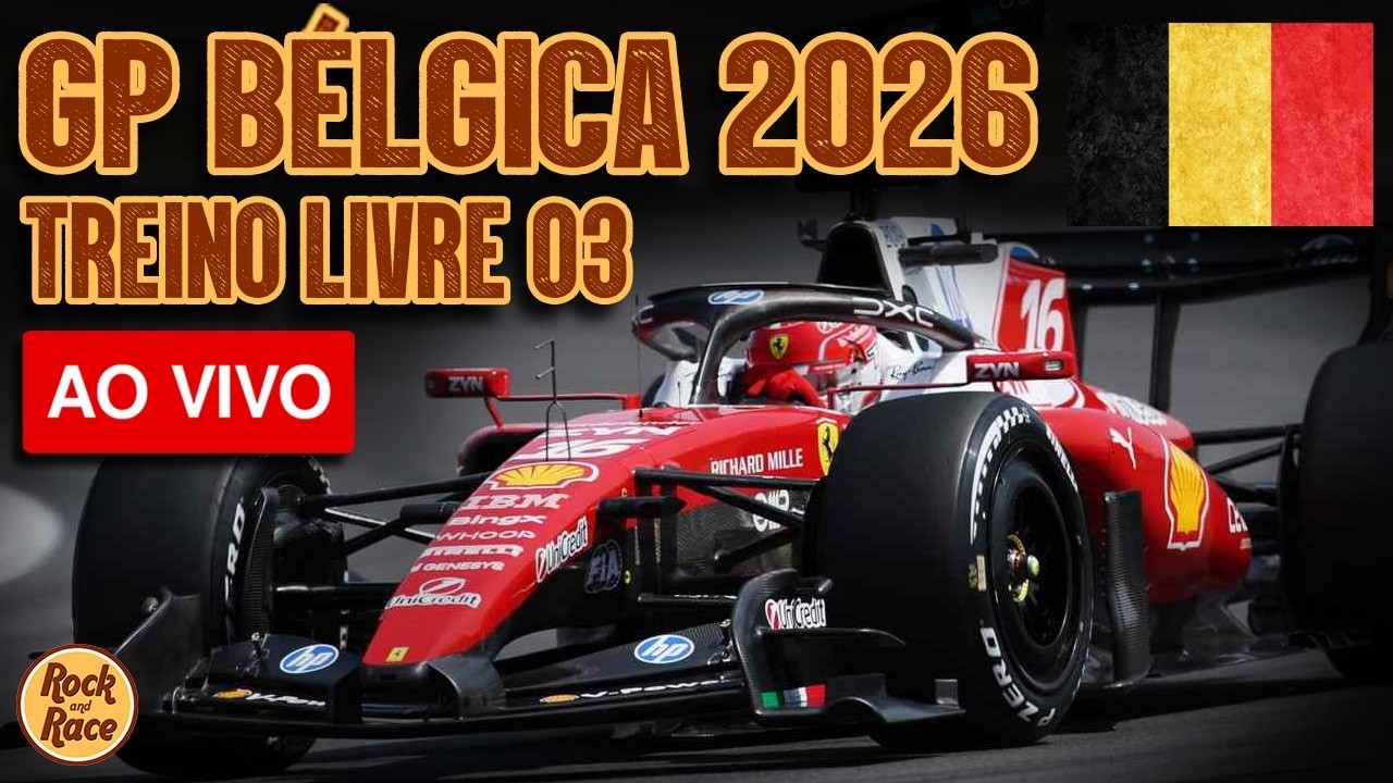 GP BÉLGICA 2026 - Treino Livre 03 - AO VIVO - Análise e comentários em tempo real