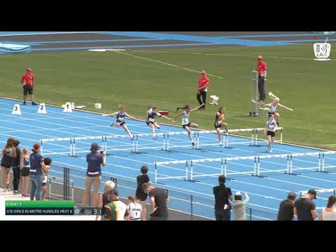 U10 Girls 60m Hurdles Heat 8: 2021 State Combined Events Championships // LAVicTV