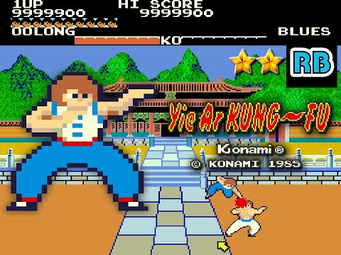 1985 [60fps] Yie Ar Kung-Fu 9999900pts Round ALL Perfect