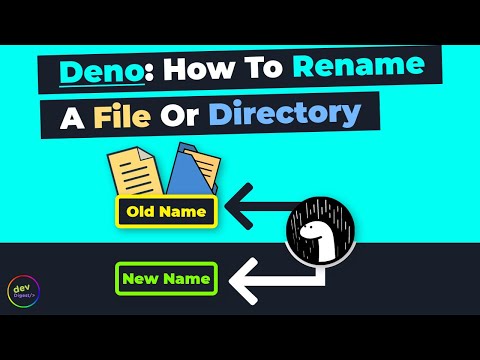 Deno How To Rename A File Or Directory By Using The Deno Runtime API No URL Imports