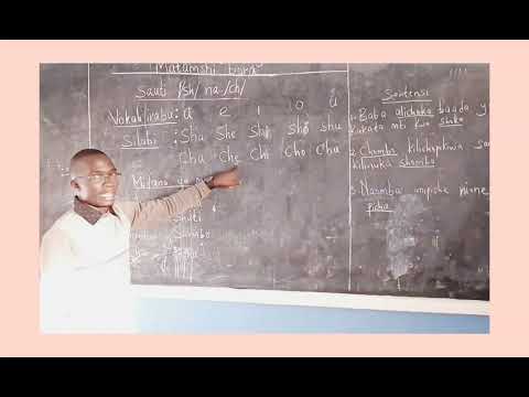 Kiswahili gredi ya 6 sauti /sh/ na /ch/ Matamshi bora teacher Shimba