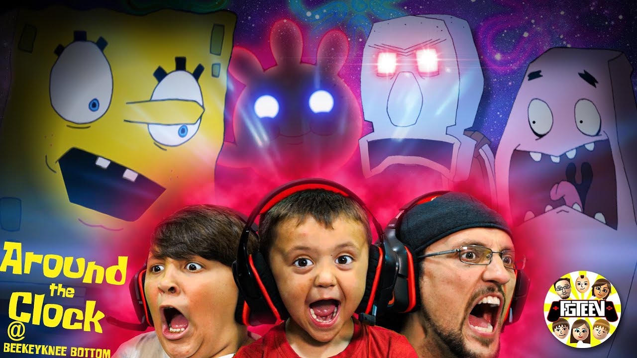 SPONGEBOB SCAREPANTS! (FGTeeV plays Around the Clock @ BB #1) + SKIT