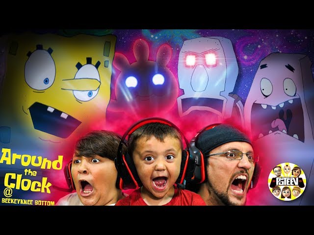 SPONGEBOB SCAREPANTS! (FGTeeV plays Around the Clock @ BB #1) + SKIT