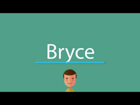 Bryce pronunciation