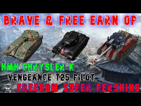 Brave & Free Earn Op! Chrysler K - Freedom Super Pershing or Vengeance T25 Pilot ll Wot Console