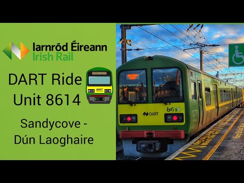 Ride On-board DART 8510 class train. Unit 8614 from Sandycove to Dún Laoghaire.