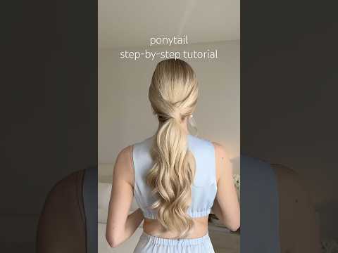 Step-by-step elegant ponytail tutorial!🩵 #hairtutorial #hairstyle #ponytail #easyhairstyle