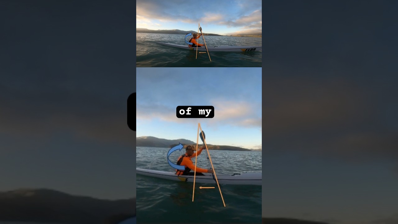 Surf ski technique from the side