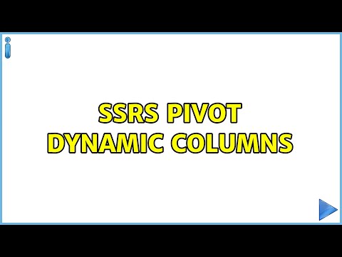 SSRS pivot dynamic columns