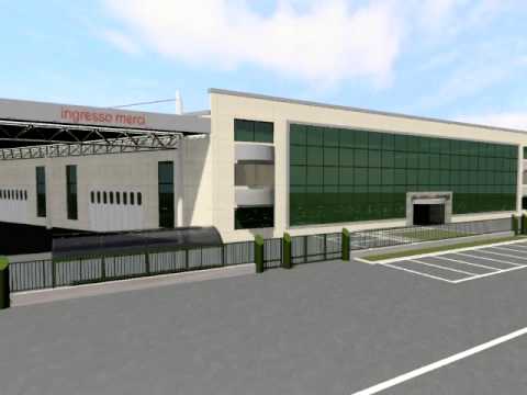 Rendering dello stabilimento TECNA S.p.A. a Castel San Pietro Terme (2009)