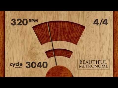 320 BPM 4/4 Wood Metronome HD