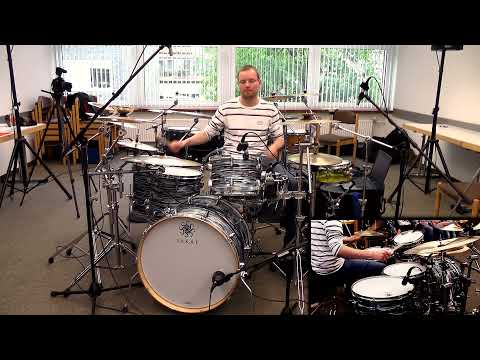 Drum Solo with left foot clave ostinato by Christian Hoffe on Sakae Trilogy Drums