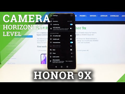 How to Enable Camera Leveler in Honor 9X  - Switch Off Photo Stabilization