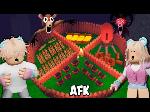 DEIXEI MINHA BASE AUTOMÁTICA PARA TENTAR SOBREVIVER 1000 DIAS em 99 NOITES NA FLORESTA - ROBLOX