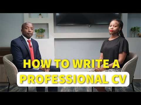 How to Write A Professional CV