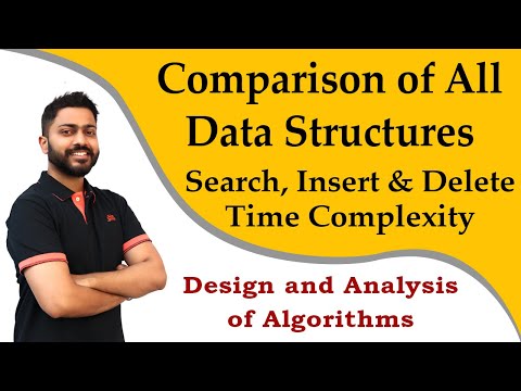 Comparison of All Data Structures | Search Insert Delete Time Complexity
