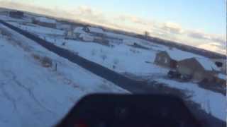 preview picture of video 'Airfield Fox Gider Winter Flight with cockpit camera'