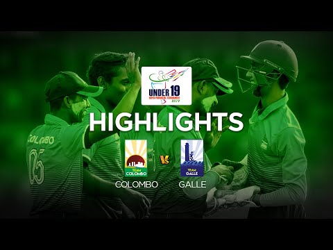 Highlights – Colombo Vs Galle | SLC U19 Super Provincial Cricket Tournament 2019