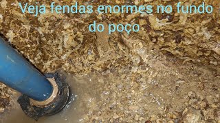 veja nascente na Rocha no fundo do poço cisterna 40 mts