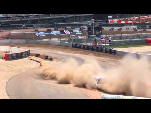 Tanner Foust flipping over at the X-Games