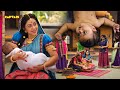 नन्हे कान्हा की हुई तेल मालिश श्री कृष