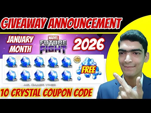 Jan 💎 FREE Crystal Coupons Giveaway 💎 2026 | Marvel Future Fight