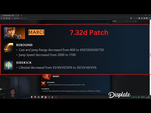 Marci gets a huge nerf on the 7.32d Patch and qojqva is THANKFUL!