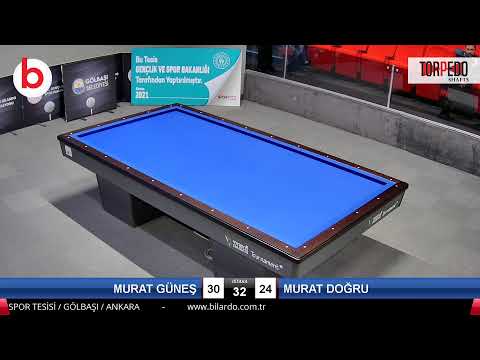 MURAT GÜNEŞ & MURAT DOĞRU Bilardo Maçı - 2021 TÜRKİYE ŞAMPİYONASI 2.ETAP-9.TUR