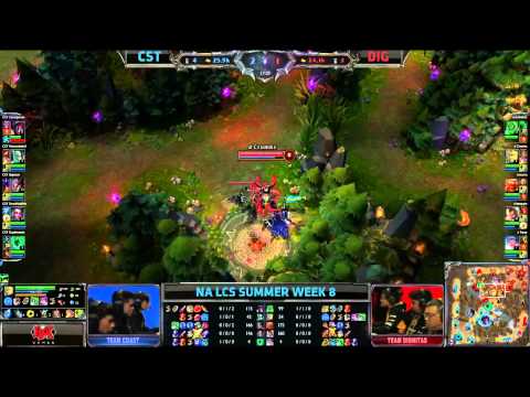 Team Coast (CST) vs Dignitas (DIG) || NA LCS Summer 2013 W8D2 || Full Game HD
