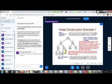 Converting an essentially complete binary tree to a max heap: example and the C++ code
