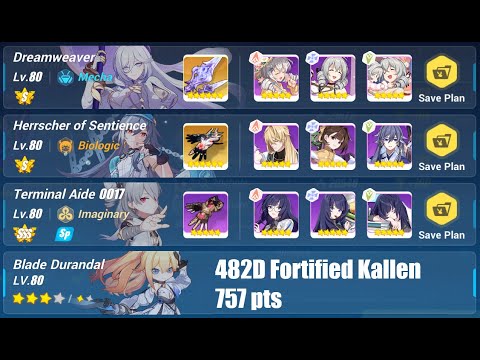 [Honkai Impact 3] EX Nirvana (482D) | Kallen (Fortified) 757 pts | DW(S1) TA(SSS) HoS(S3)