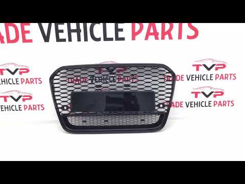 Fits Audi A6 S6 C7 2011-2015 Front Bumper Grille Honeycomb Gloss Black Sport video