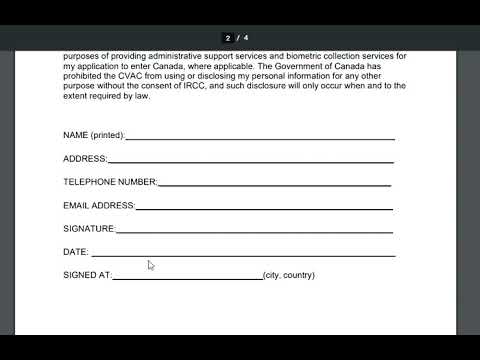 Part of a video titled How to Fill VFS Consent Form In India For Your Canada Visa Applications ...