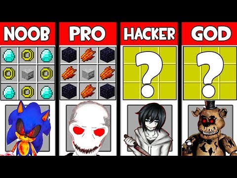 Minecraft Battle: MONSTER EXE MUTANT CRAFTING CHALLENGE - NOOB vs PRO vs HACKER vs GOD ~ Animation