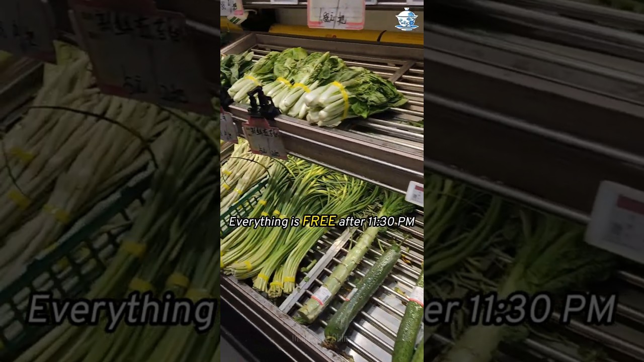 Everything’s FREE after 11:30 PM at this Chinese grocery store #lifeinchina