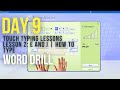 Touch Typing Lesson Key Drill Learning English Typing Day 9 Home Row How To Type Time Lapse