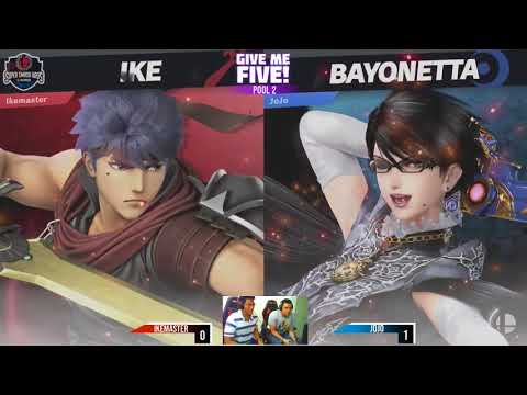 Ikemaster (Ike) vs JOJO (Bayonetta) - Pool 2 - GiveMeFive! - Smash Ultimate