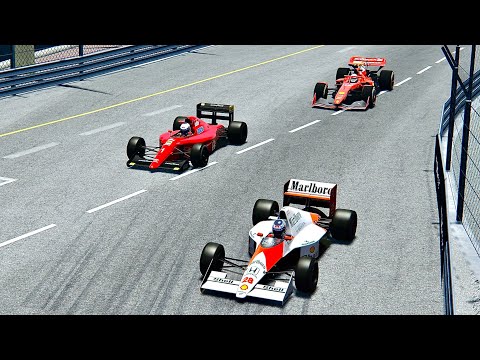 Ferrari F1 2021 vs Ferrari F1 1990 vs McLaren F1 1990 - Monaco
