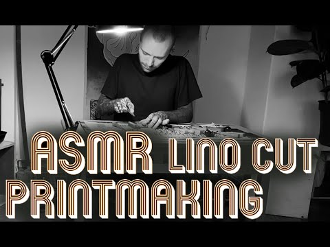 Unintentional ASMR | Lino cut Printmaking process by Emils Salmins