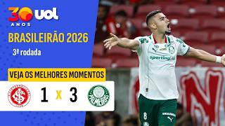 ANDREAS É DECISIVO, PALMEIRAS VENCE INTERNACIONAL FORA E LIDERA BRASILEIRÃO; VEJA MELHORES MOMENTOS