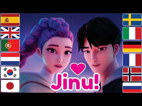 “I love you JInu❤️Rumi” in 12 different languages (KPop Demon Hunters)