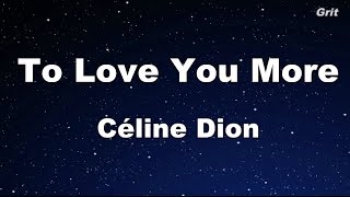 To Love You More - Celine Dion Karaoke【No Guide Melody】