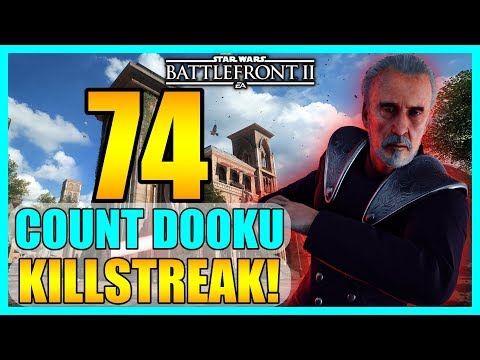 74 Count Dooku Gameplay/Killstreak - Star Wars Battlefront 2