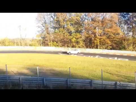 Touristenfahrten 28-10-2012 White VW Lupo smashes Adenauer Forst on Nürburgring Nordschleife