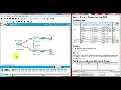 7.2.2.4 Packet Tracer - Troubleshooting GRE