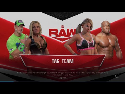 WWE 2K22 Trish,Cena VS Alexa,Lashley Mixed Tag Match