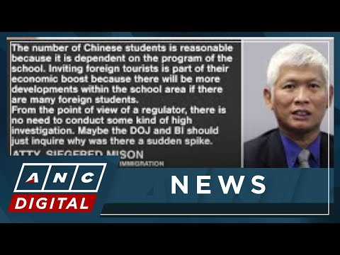 Ex-BI Commissioner: Influx of Chinese students in Cagayan not alarming ANC