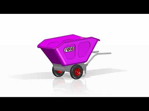 500 Litre FKK ROTO Twin Wheel Tipping Wheelbarrow